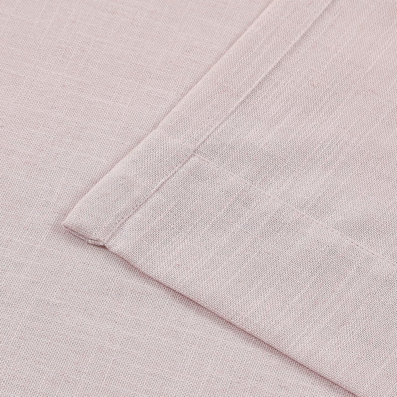 Vision Home Soft Pink Pinch Pleated Semi Sheer Curtains Textured Linen Blended Light Filtering Window Curtains 108 inch for Living Room Bedroom Pinch Pleat Drapes with Hooks 2 Panels 9ft 40"" Wx108 L - Image 3